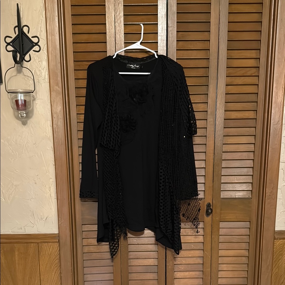 Pretty Angel Black Cardigan Sweater